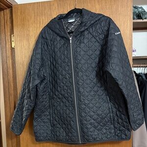Columbia Charcoal Quilted Hooded Jacket